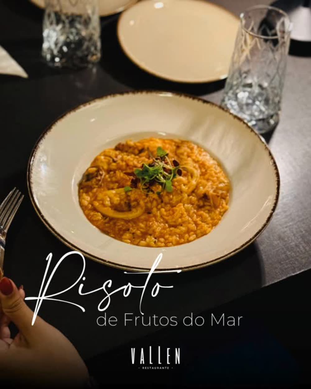 Risoto de frutos do mar do Vallen