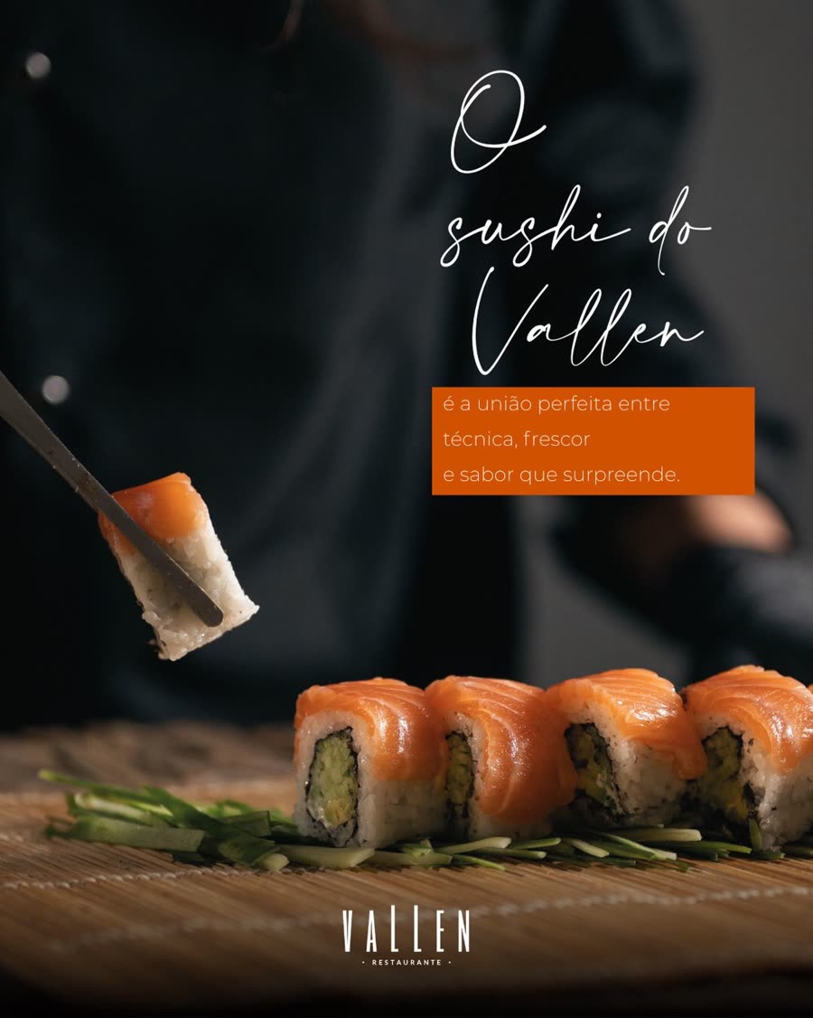 Sushi sendo finalizado na bancada
